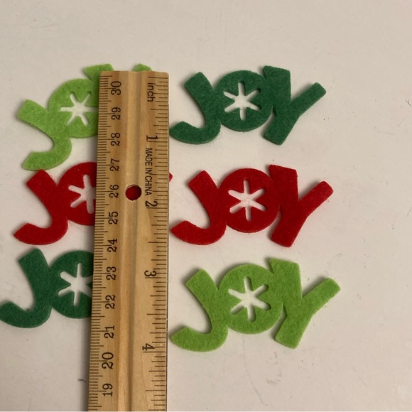 Dimensions Red Green Christmas Joy Scrapbook Card Making Embellishments 60ct - Picture 11 of 14